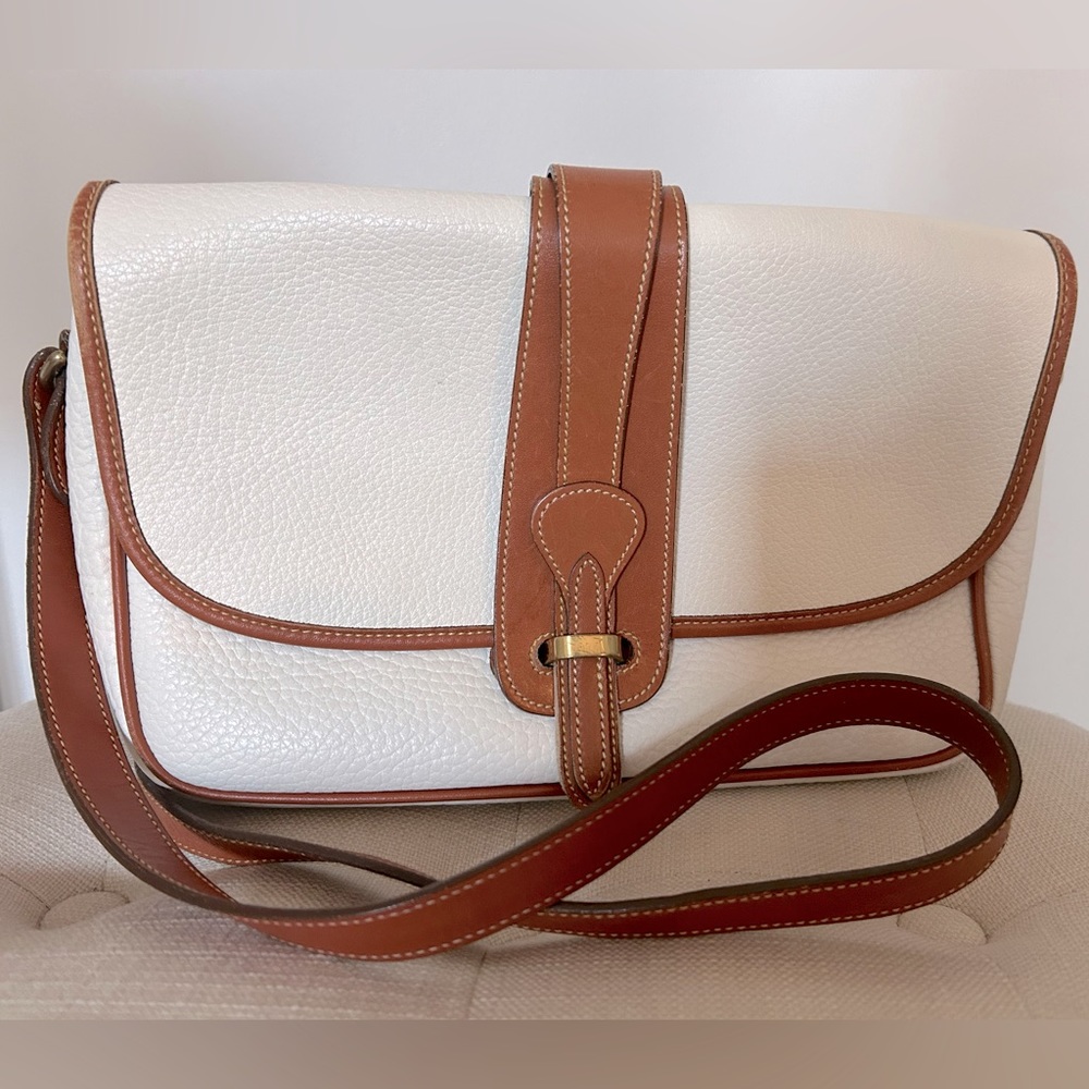Vintage Dooney & Bourke Equestrian Saddlebag Crossbody Bag Purse